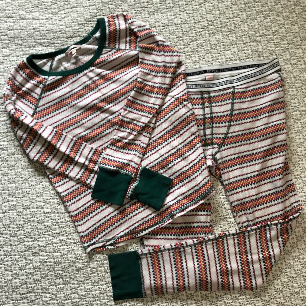 Victoria Secret Long John thermal pajama set
